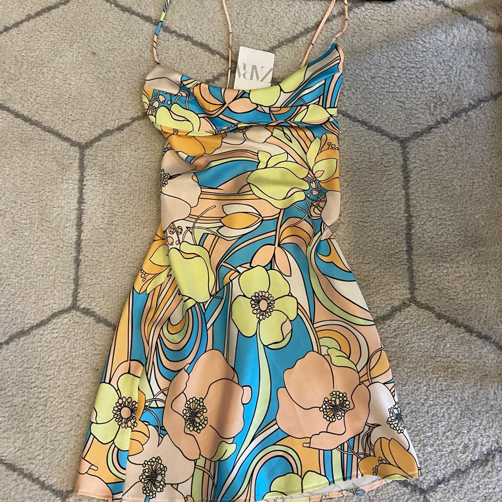 Zara NWT floral mini dress